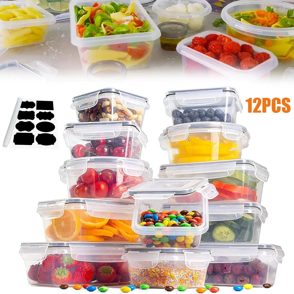 12-Piece Food Storage Container Set for Fridge & Meal Prep