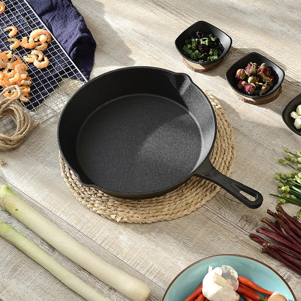 3-Piece Cast Iron Frying Pan Set – Multi-Use Skillets for Everyday Cooking