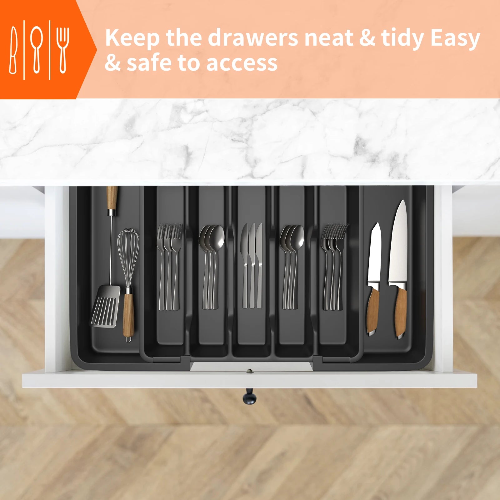 Expandable Cutlery Drawer Organiser