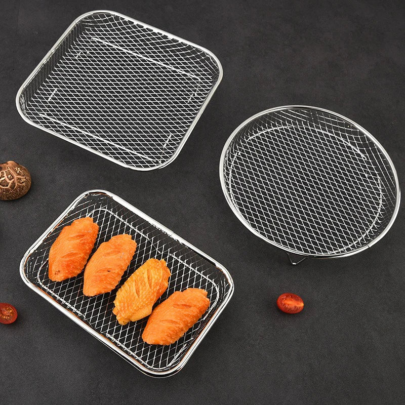 Premium 3-Tier Stackable Air Fryer Rack – Stainless Steel 304