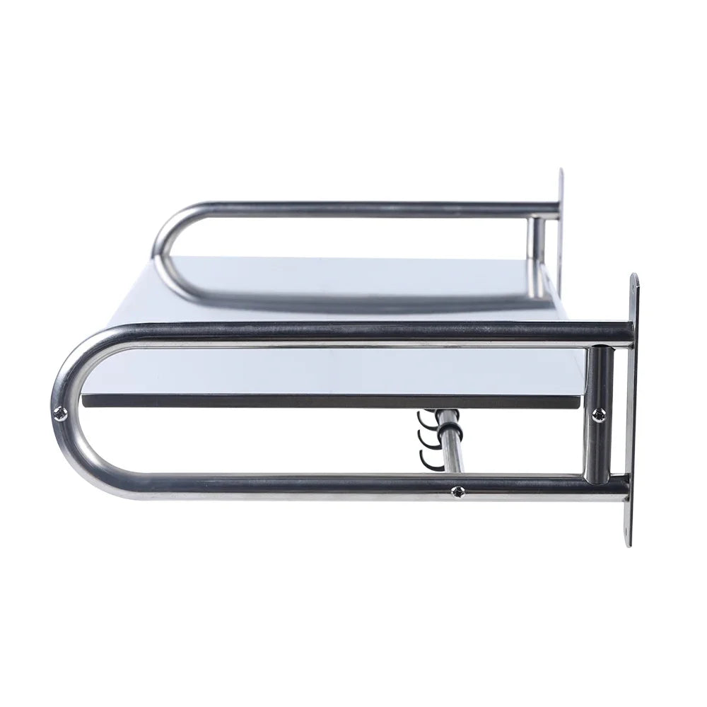 Premium Wall-Mounted Microwave Shelf (Stainless Steel)