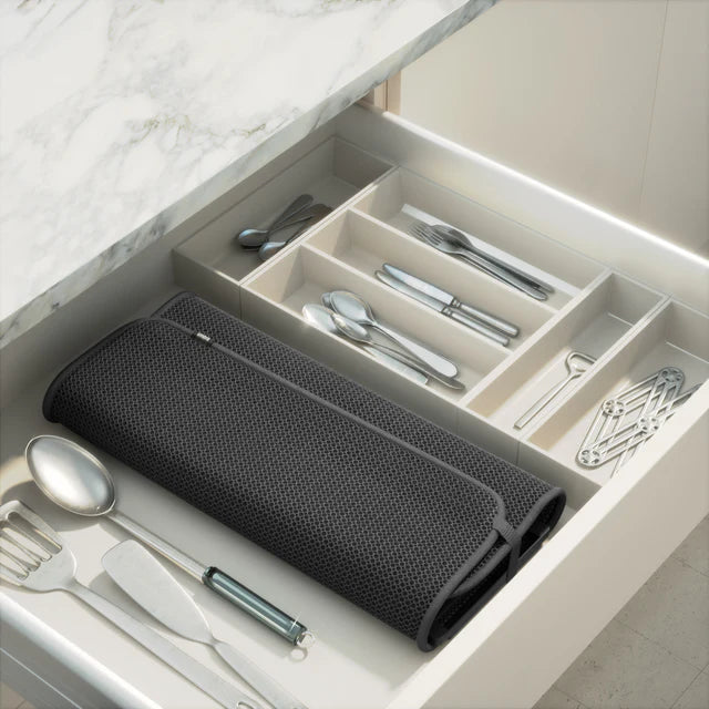 DryEase Dish Drying Rack with Absorbent Mat