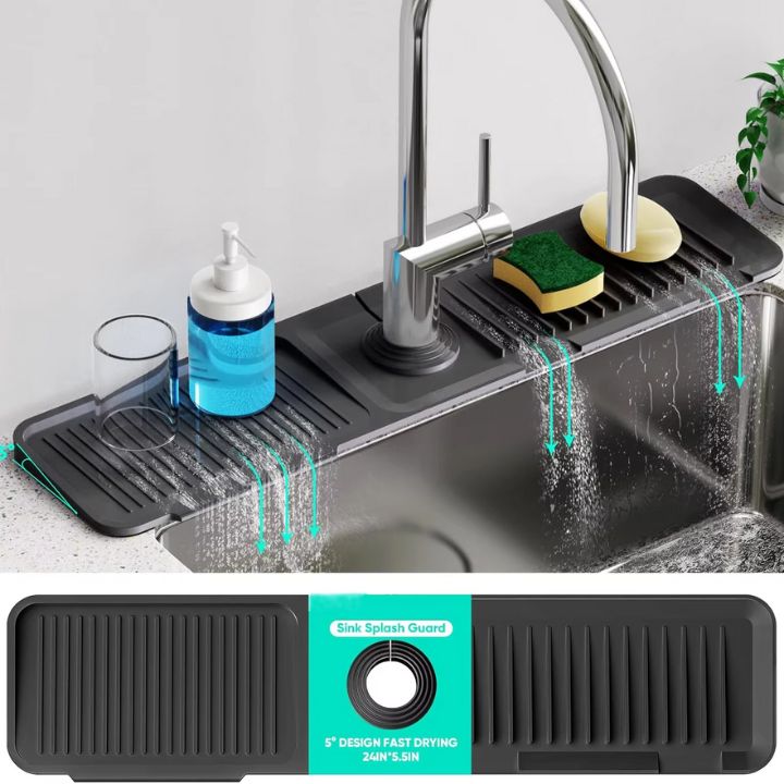 Modern Silicone Sink Splash Guard – Keep Your Countertops Dry & Spotless