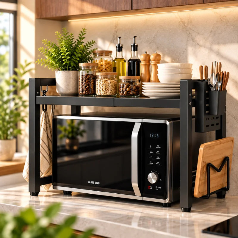 Premium Adjustable Stainless Steel Kitchen Organiser