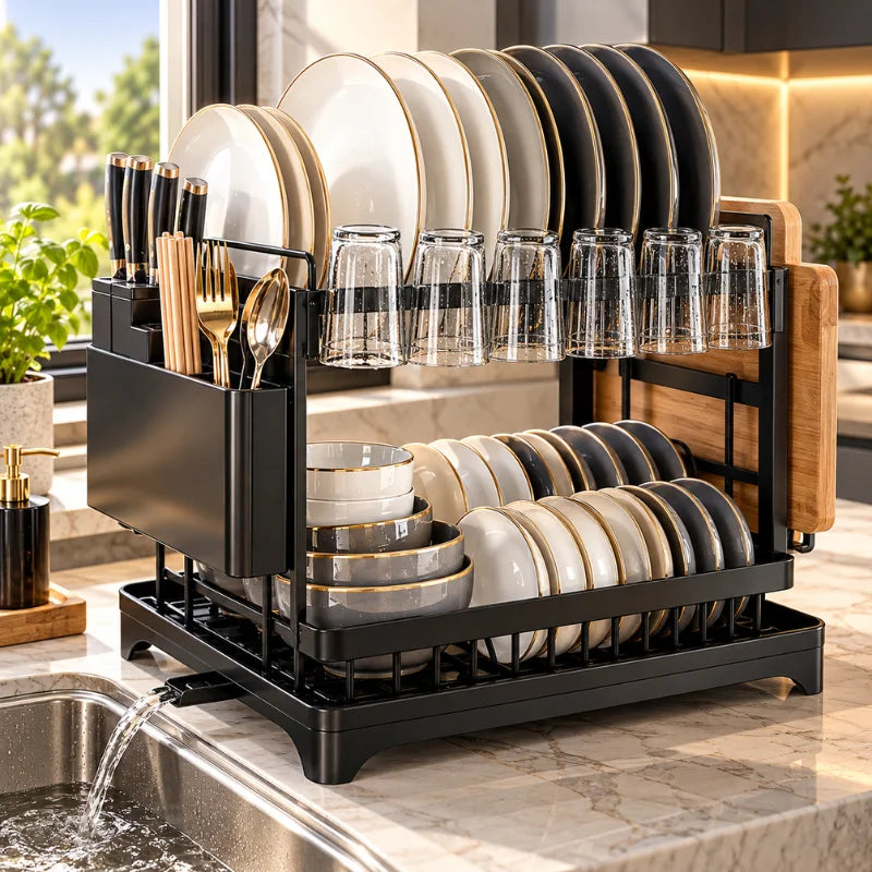 FlowDry™ Premium 2-Tier Dish Rack