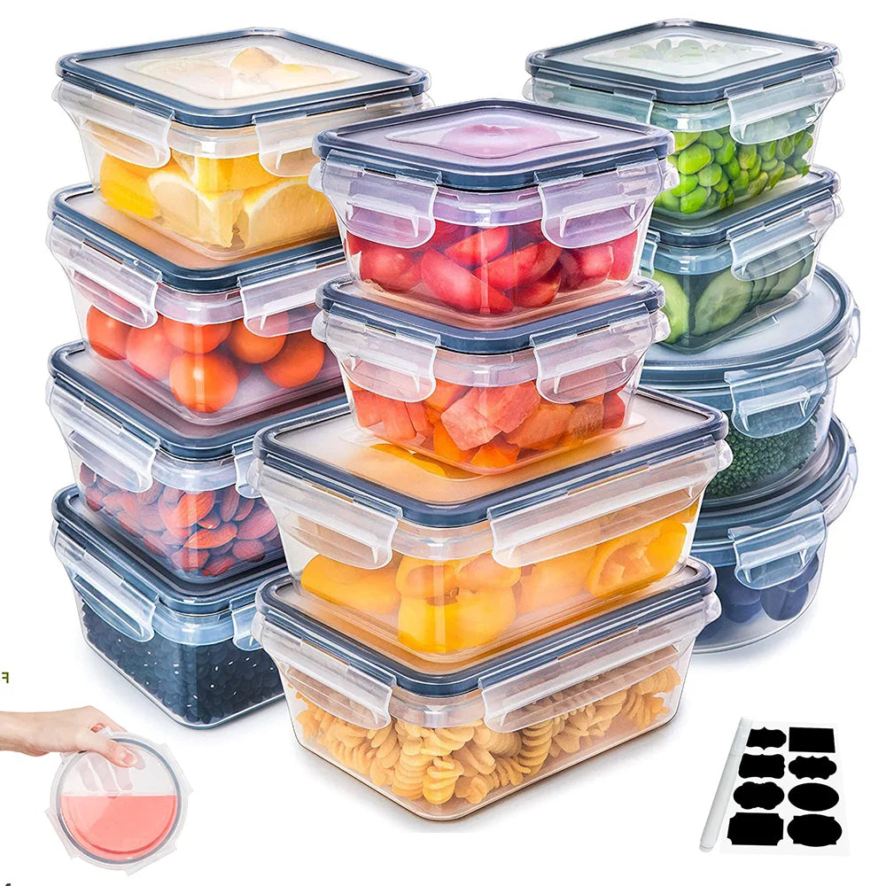 12-Piece Food Storage Container Set for Fridge & Meal Prep
