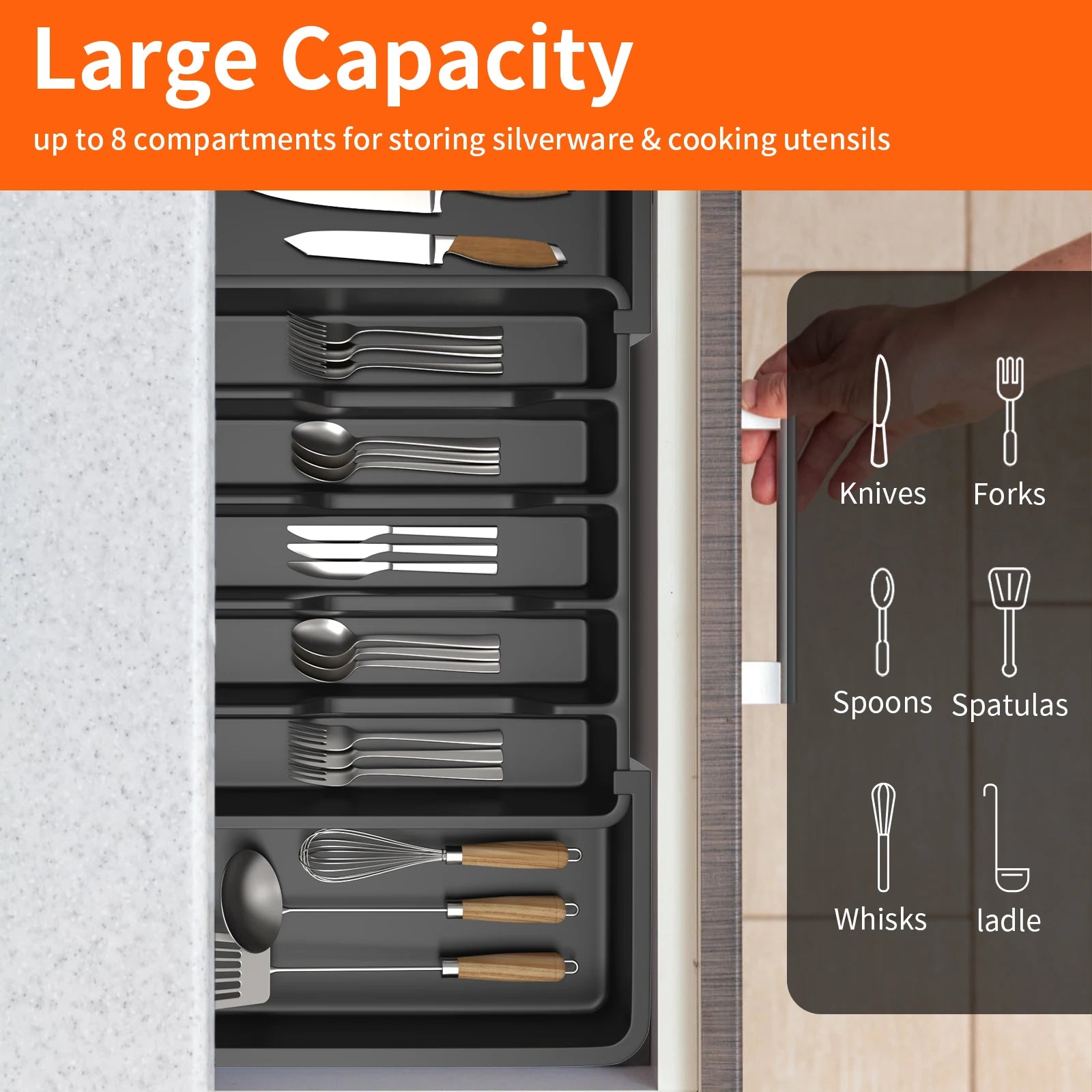 Expandable Cutlery Drawer Organiser