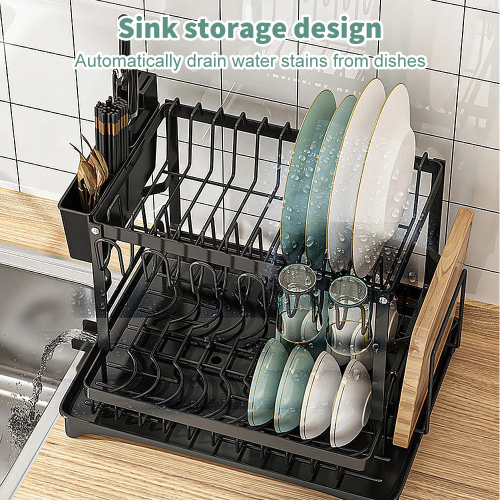 FlowDry™ Premium 2-Tier Dish Rack