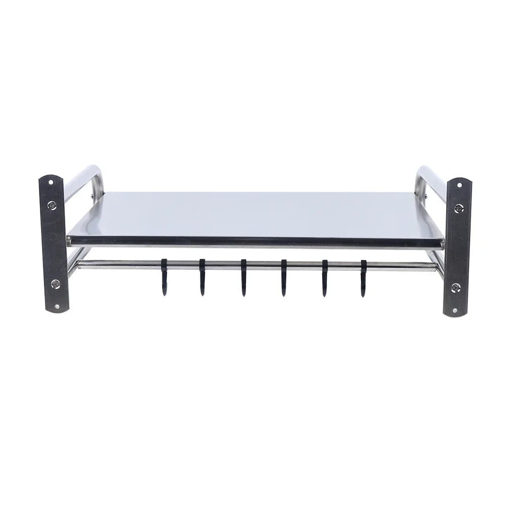 Premium Wall-Mounted Microwave Shelf (Stainless Steel)
