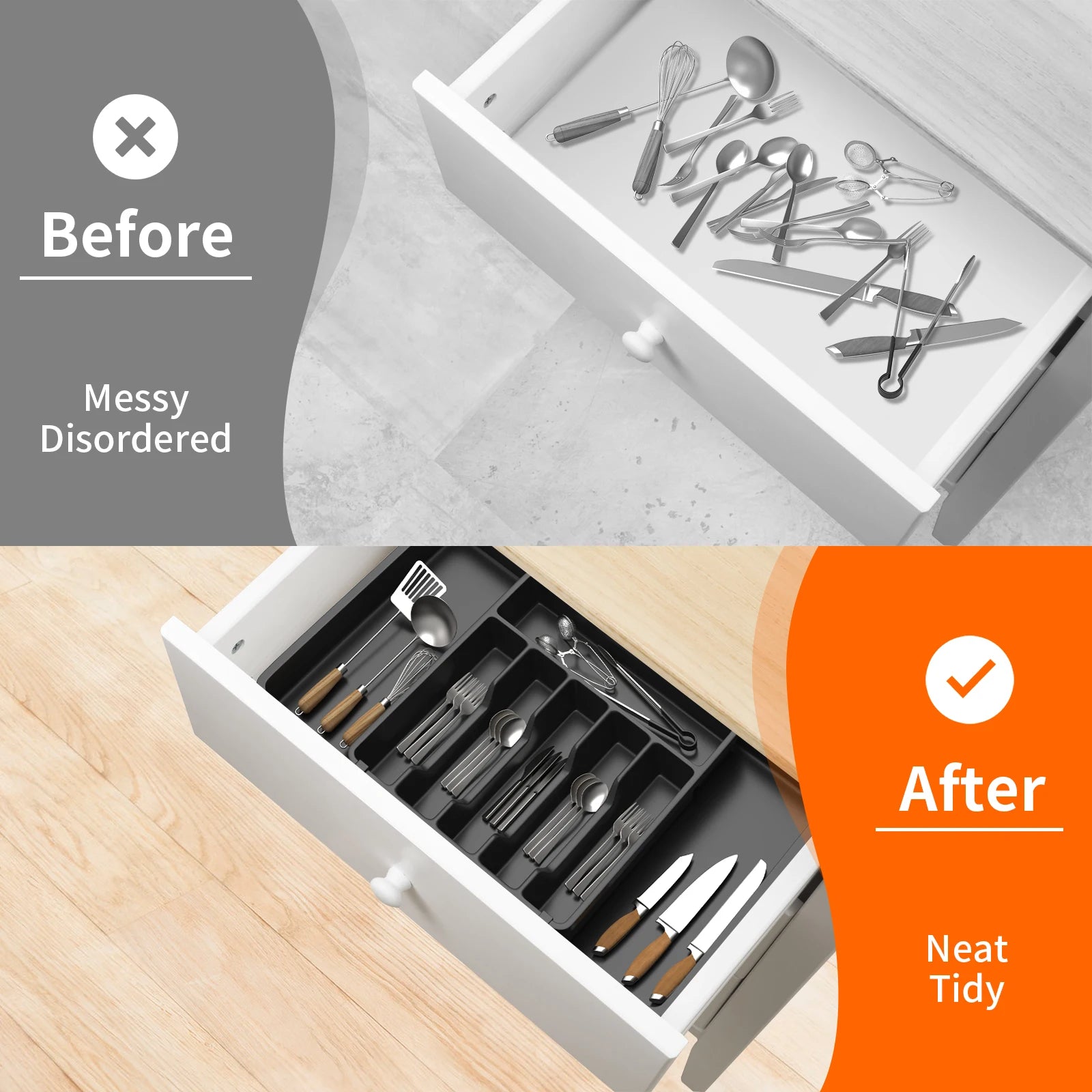 Expandable Cutlery Drawer Organiser
